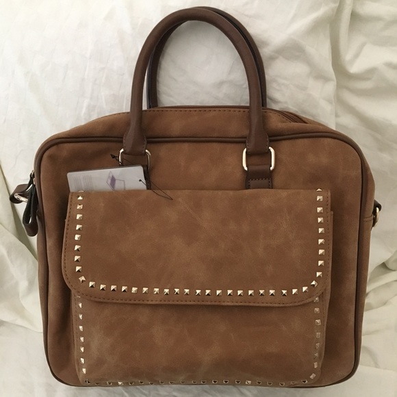 Parfois Suede Laptop / Work Bag - Picture 1 of 8